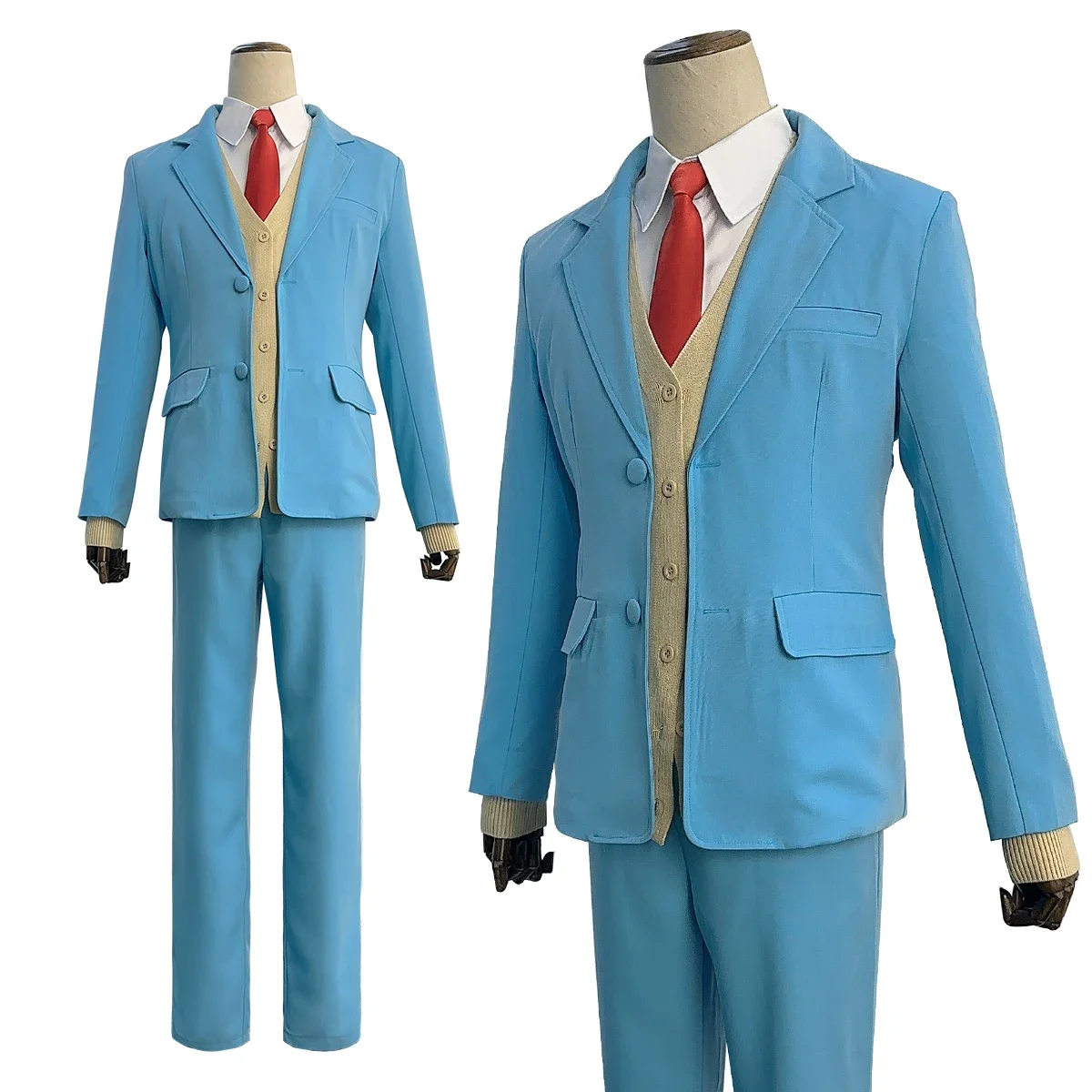 

Cosplay Skip and Loafer Anime Shima Sousukee Cosplay Costume School Uniform Blue Suit Shirt Pants Sweater Tie Daily Wearing Gift