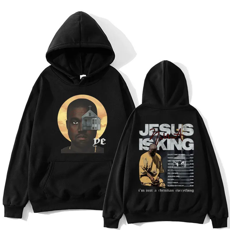 

Famous Rapper Kanye West Print Hoodie Men Women Fashion Vintage Punk Sweatshirts Casual Loose Long Sleeve Tracksuit Streetwear