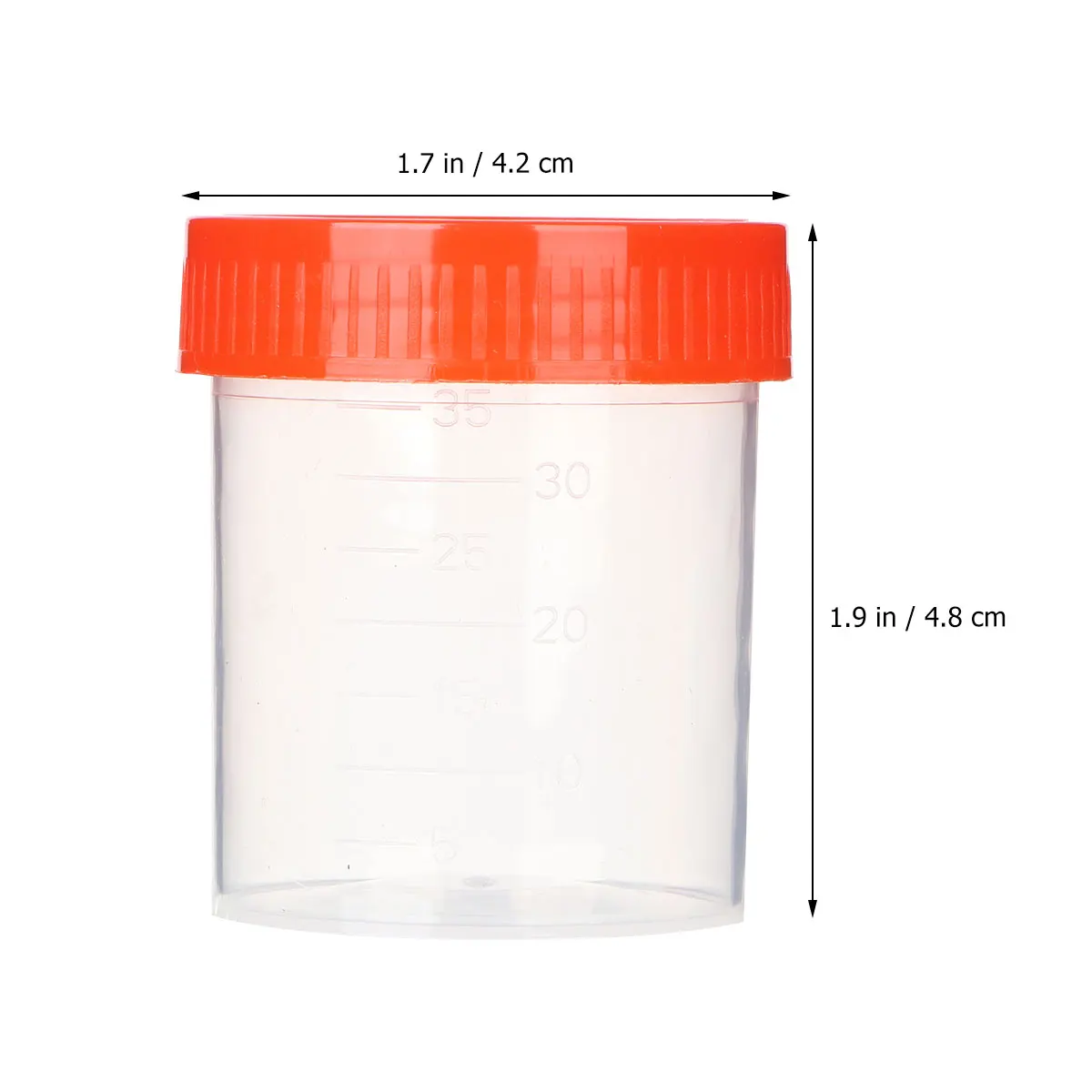 

50 Pcs/1 Urine Cup Spiral Cover Container Test Disposable Liquid Sampling Specimen