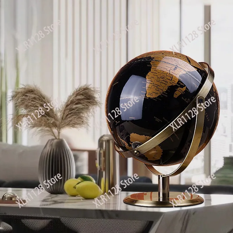 Modern Light Luxury Globe Ornament High-End Home Decor for Wine Cabinet Office Study Desk