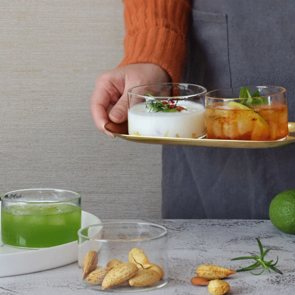 

2Pcs Glass Pudding Cups Transparent Multi-Function Ice Cream Dessert Cups Household Use Dessert Cup Household Pudding Cup