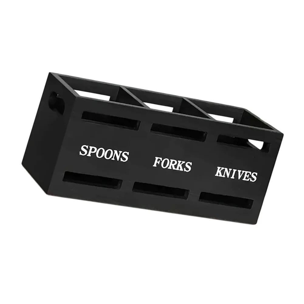 Natural Wood Cutlery Holder Designed for Efficient Countertop Storage of Everyday Dining For Utensils and Flatware