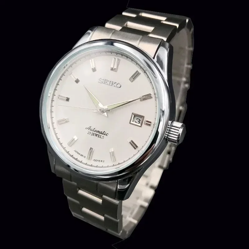 Seiko SARB035 الأصلي ساعة ميكانيكية أوتوماتيكية للرجال العلامة التجارية العصرية 2024 موضة جديدة عادية بسيطة سوار فولاذي ساعة مقاومة للماء