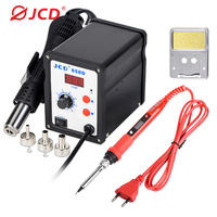 JCD Soldering station 858D 700W LCD Digital welding solder rework station 220V/110V Soldering iron hot air gun SMD repair tools