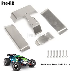 4Pcs Stainless Steel Body Skid Plate Fully Protector for RC Car 1/16 Traxxas Mini E Revo Summit 1:16 SLASH VXL Upgrade Parts