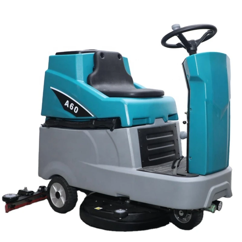 for A60 110V 550W cement epoxy marble rubber compact ride on floor scrubber dryers cleaning machine equipment