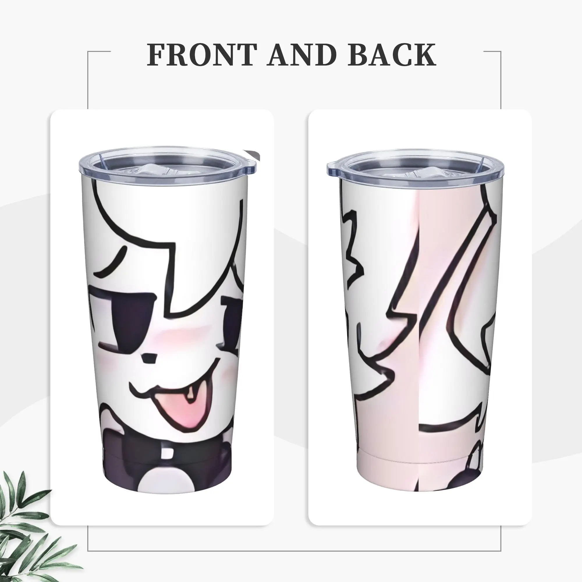 Boykissers Silly Tumbler Vacuum Insulated Cat Coffee Cups Vacuum Flask Smoothie Tea Mug Water Bottle, 20oz
