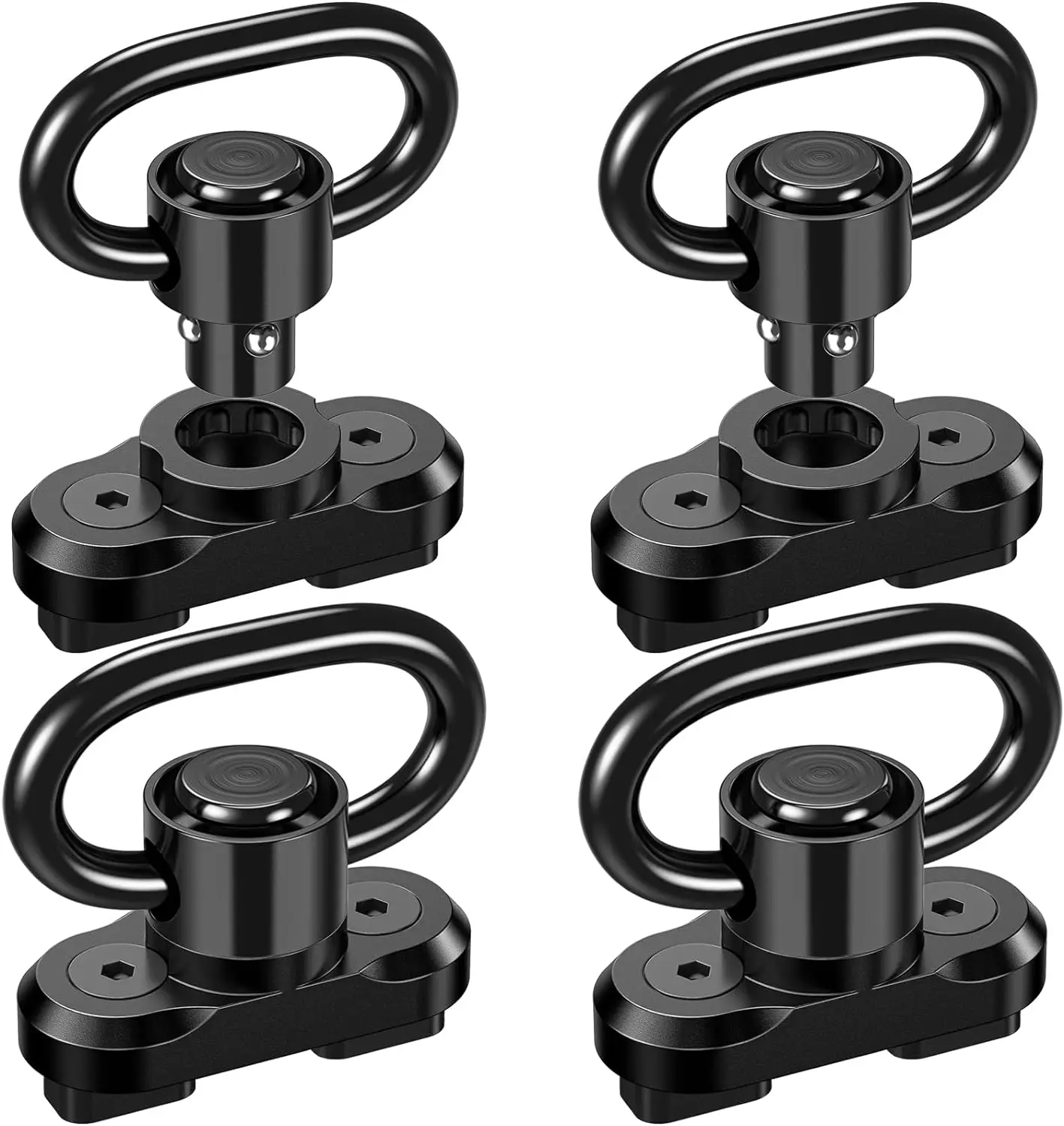 QD M-LOK Sling Swivel Adapter Rail Mount SLING Buckle Metal Strap Loop Strap Rail Mount Steel Push Button image 2