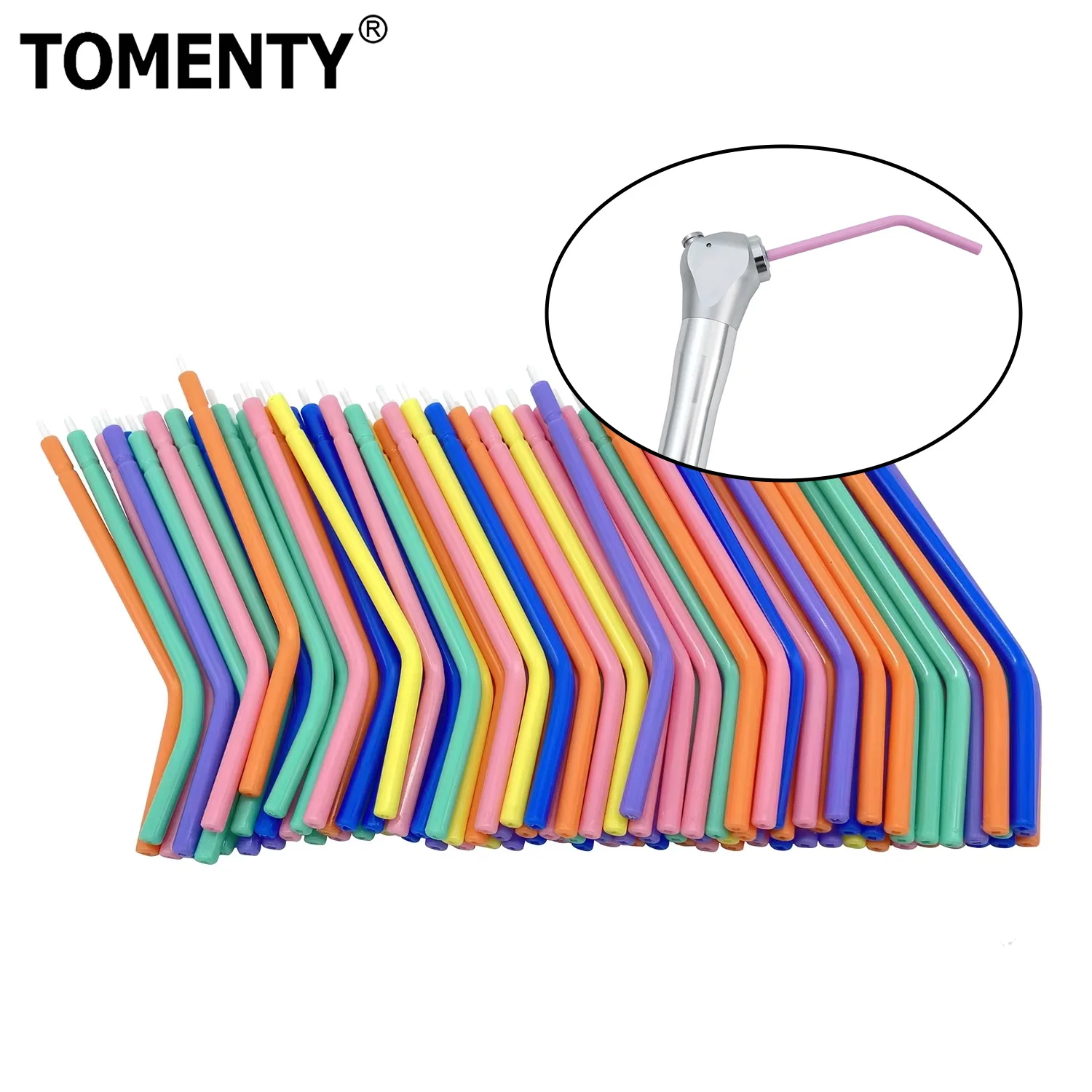 

250pcs TOMENTY Dental Disposable Air Water Syringe With Plastic Core Nozzles Tips Tubes 3-Way Triple Teeth Whitening Dentist