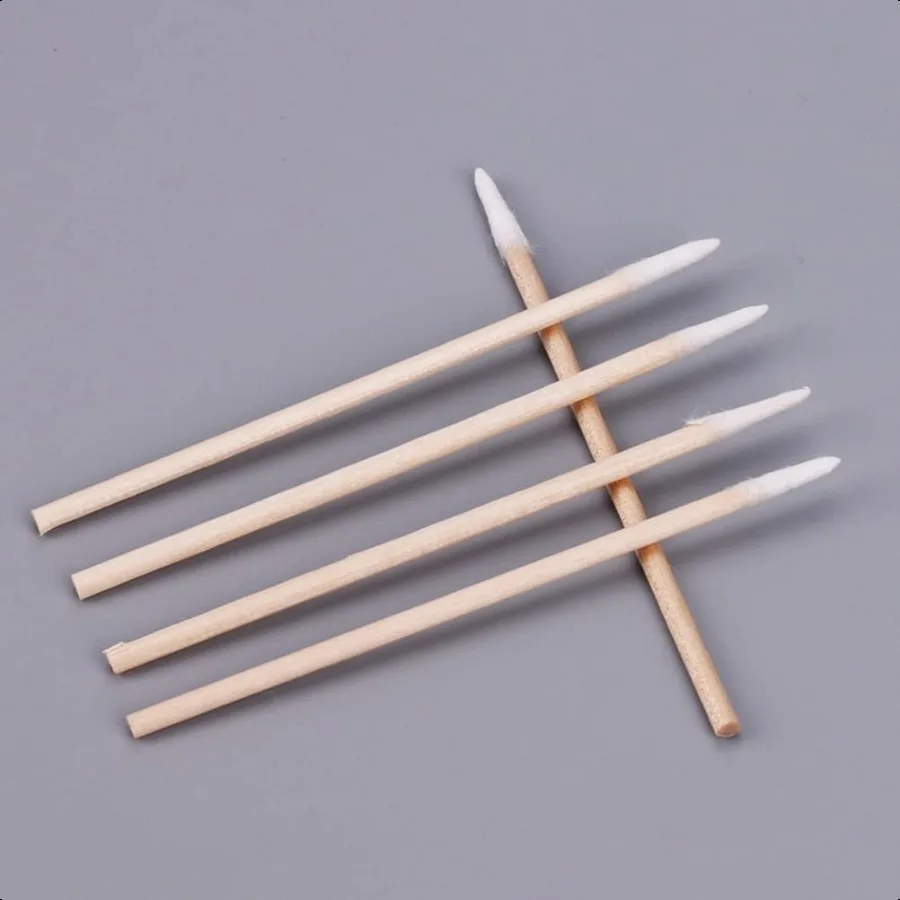 200 pz Tamponi di Cotone A Punta 4 pollici Precisione Microblading Tampone di Cotone Bastoncini di Cotone Applicatore per Sopracciglio Tatuaggio Trucco di Bellezza