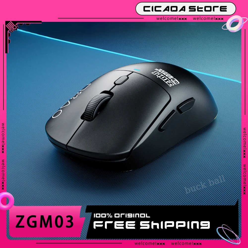 

Zidli Zgm03 Mouse Wireless 2.4g Light Weight Mouse Low Latency Ergonomics Rgb Paw3395 Long Endurance Esports Gaming Mouses Gifts