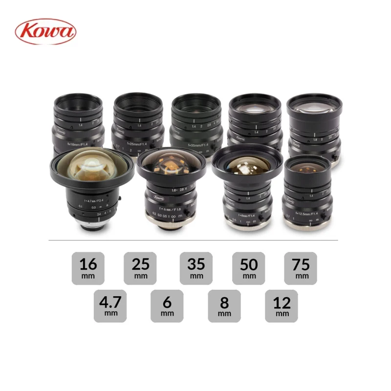عدسة KOWA للرؤية الصناعية LM6HC 1 ميجابيكسل HC للكشف عن العيوب عدسة C-Mount Fa OEM التخصيص Plano-Convex