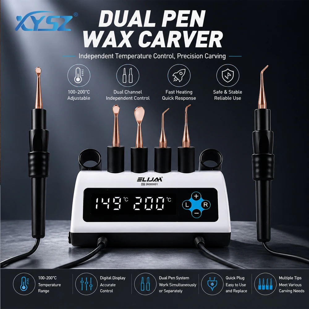 

New Dental Electric Wax Carving Kit Digital Display with Double Carving Pen with 6 Interchangeable Tips Dentistry Lab Equipment