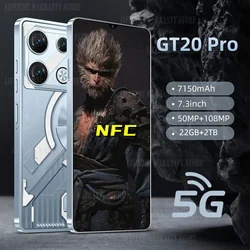 Оригинальный смартфон GT20 Pro, Диагональ экрана 7,3 дюйма, фотография 22G, фотосессия Snapdragon 8, gen3, Android 14, 50 + 108 МП, 4G, фотография