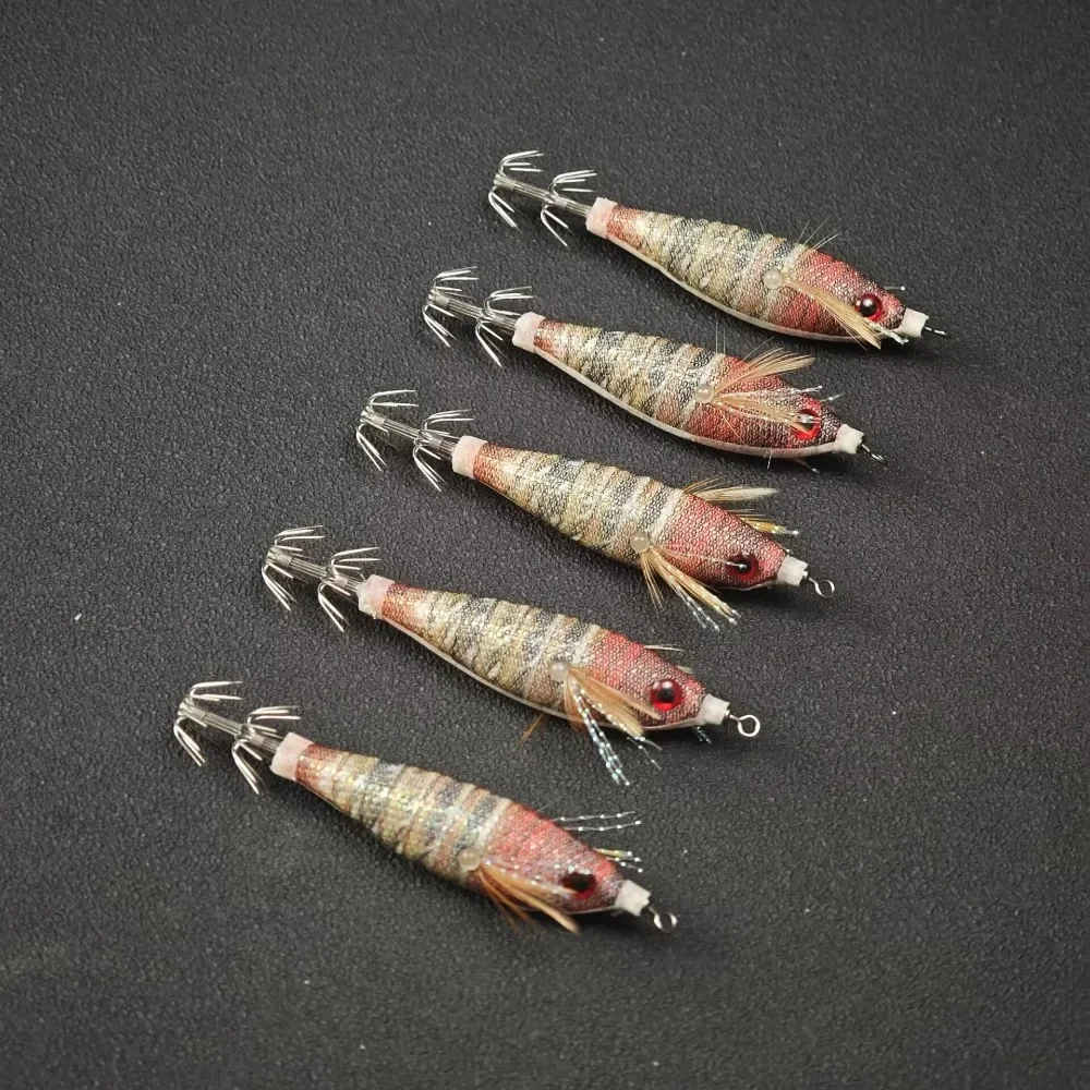 7-teiliges UV-Horizontal-Squid-Jig-Egi-Set 8cm Leuchtend im Dunkeln Meeressiebenschwanz-Oktopus-Köder Salzwasser-Angelköder Egi-Tackle – Detail 1