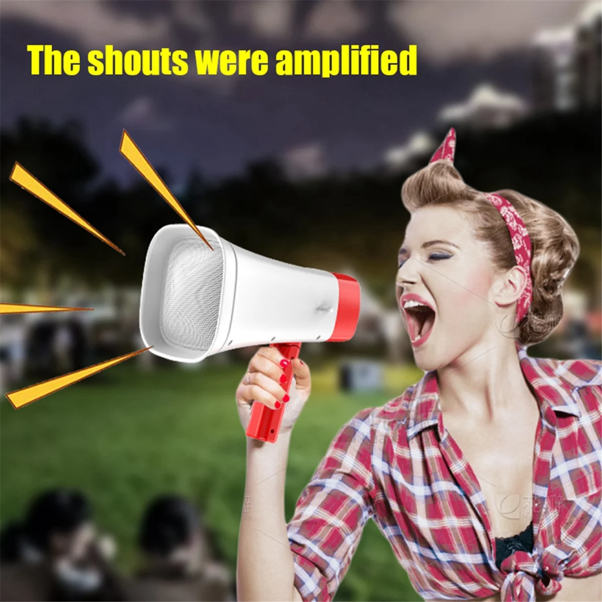 

Upgraded Solar Megaphone Speaker Portable Wireless BT PA Bullhorn,B