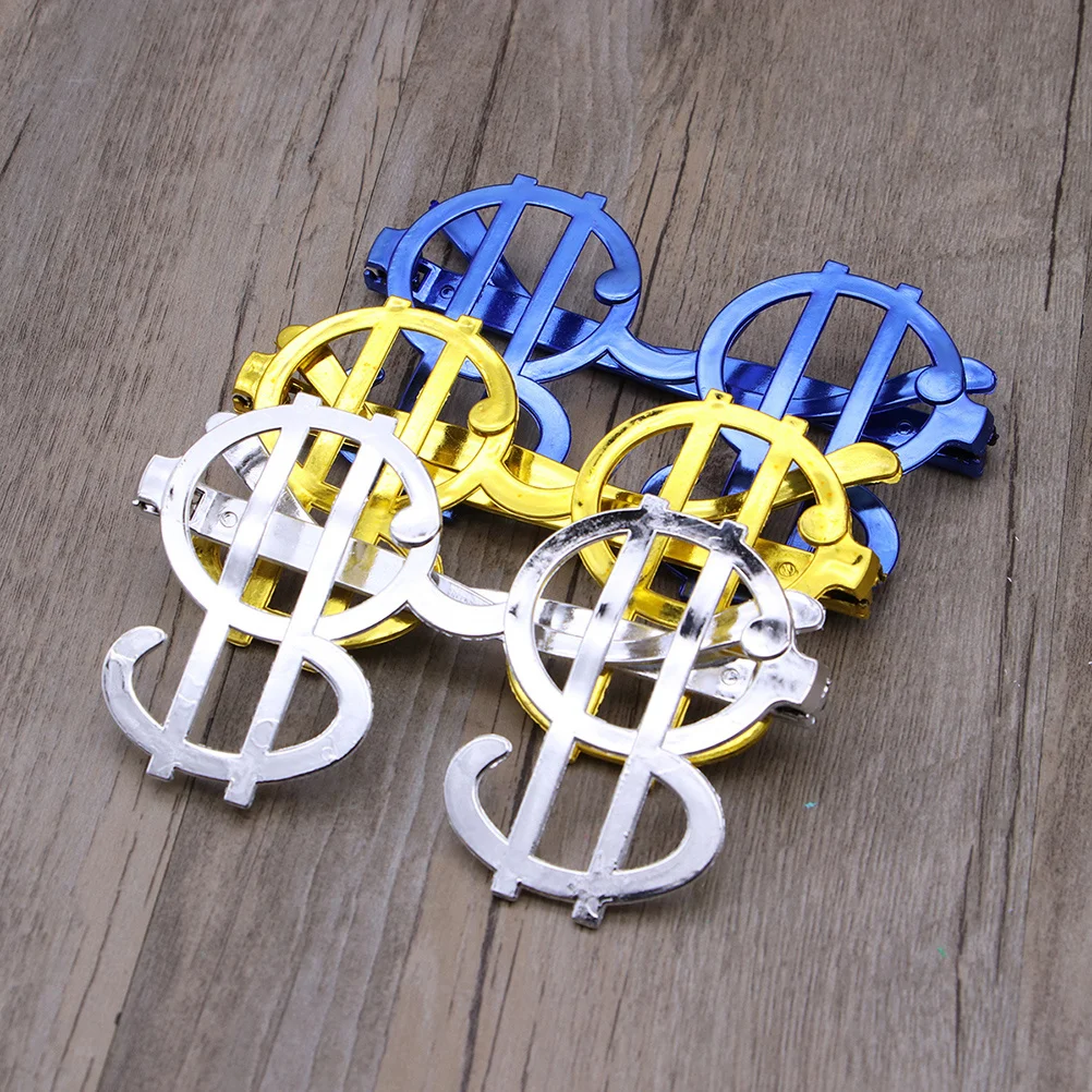 12 stuks Chrome Dollar Zonnebril Uniek Ontwerp Party Brillen voor Halloween Maskerade Carnaval Verjaardag Nieuwigheid Bril