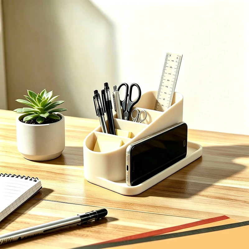 Silicone Pen Holder Organizer Desk Accessories Pencil Case School Office Supply Candy Color