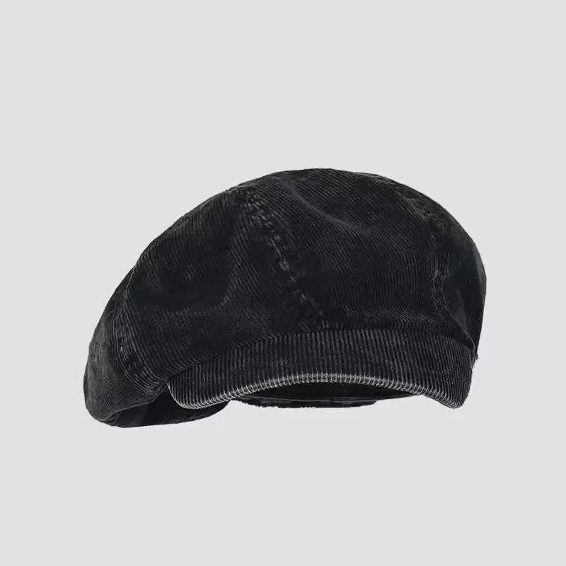 Retro Zeitungs jungen Kappen Männer achteckige Hüte Herbst britische Frauen Maler Kappen Mode Cord Baskenmützen Gorras lässig Baseball Hut