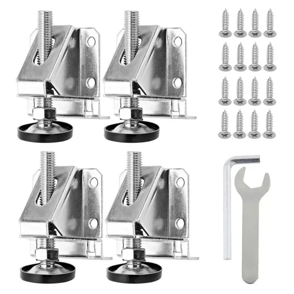 4Pcs Furniture Leg Leveler Heavy Duty Cabinet Leveling Feet Lock Adjustable Work Table Feet Leveler Furniture Feet Support