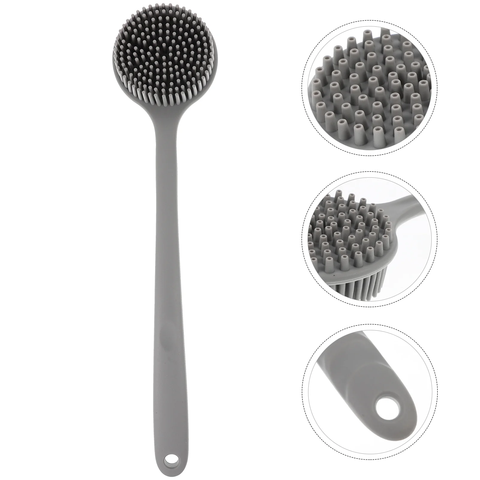 

Silicone Bath Brush Shower Back Scrubber Loofah Body Silcone Scrubbers Exfoliating Scalp Massage