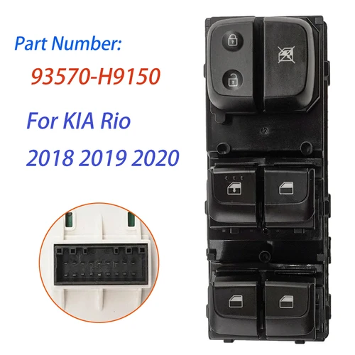 Botón de Control del elevalunas delantero izquierdo del lado del conductor para Kia Rio 2018, 2019, 2020, 93570-H9150, 93570H9150