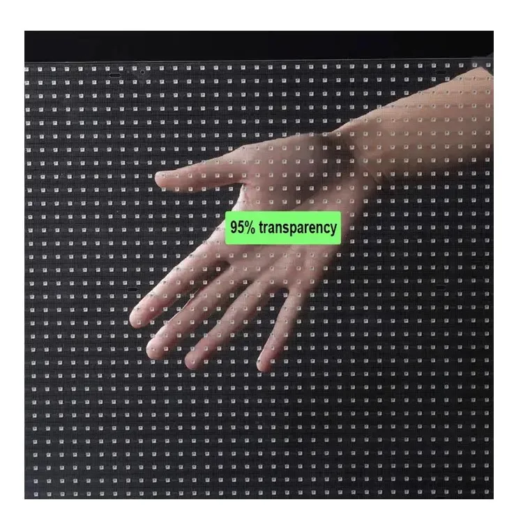 تركيب سريع P16 شاشة شفافة LED مرنة 2.5 مم للإعلان عن مركز التسوق #4