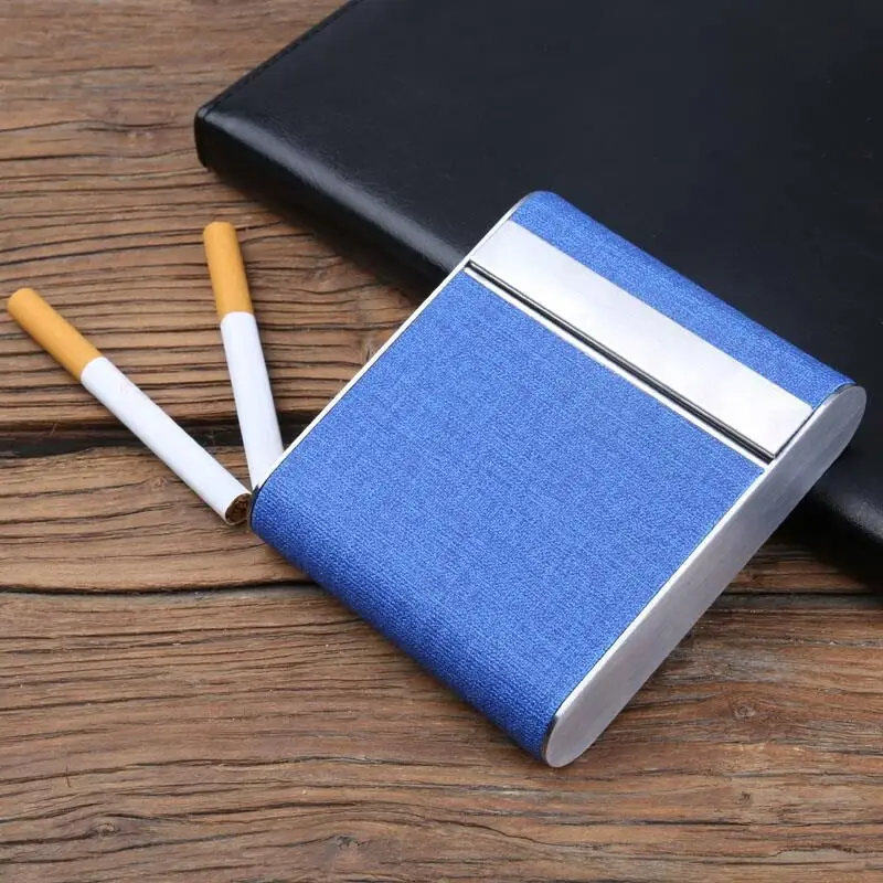 CHANCHAN Fashion Stainless Steel Cigarette Case Box for Man Business Cigarette Pouch Smoking Accessories