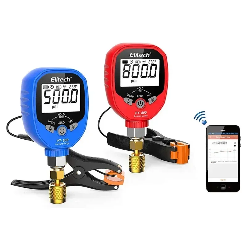 PT-500&PT-800 Wireless Digital Manifold Gauge Set Pressure Tonometer Freon R134a Refrigeration ManometersHVAC Tools