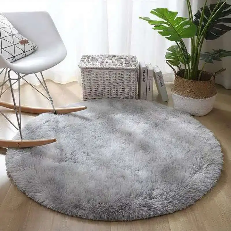 Round Carpet Bedroom Bedside Blanket Living Room Sofa Computer Swivel Chair Makeup Chair Foot Mat Photo Blanket Round Plush
