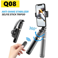 Handheld Gimbal Smartphone Q08 Bluetooth Handheld Stabilizer with Tripod Selfie Stick Folding Gimbal for Xiaomi iPhone