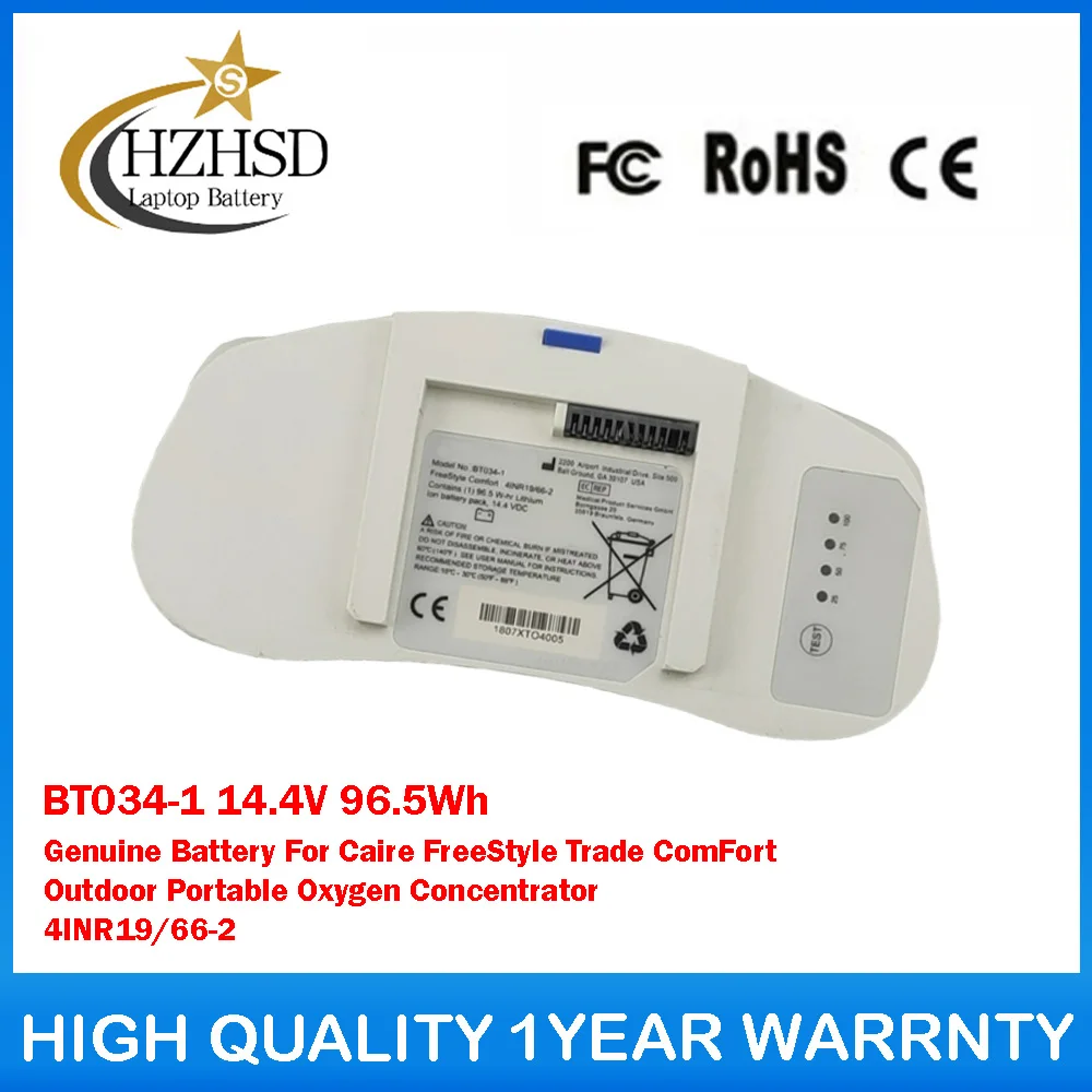 

BT034-1 14.4V 96.5Wh Genuine Battery For Caire FreeStyle Trade ComFort Outdoor Portable Oxygen Concentrator 4INR19/66-2
