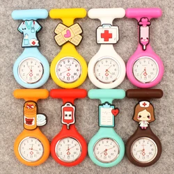 Cartoon Nurse Doctor Medical Style Badge Pocket Watch Retractable And With Clip For Men And Women