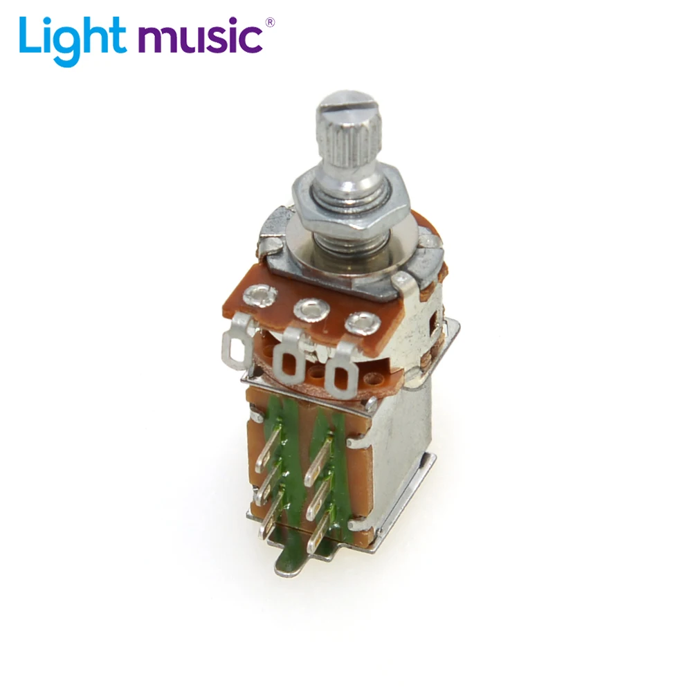 1pcs Push Pull Potentiometer(POT) Split Shaft For Electric Guitar Bass 250K/500K