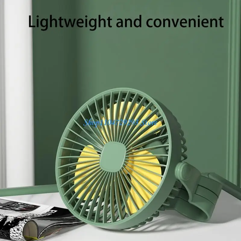 3 Speed Cartoon Bear Desktop Fan Portable Cooling Fan Hanging Ceiling Fan for Office Household Traveling Car