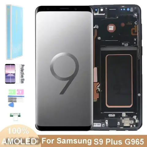 AMOLED S9 + LCD pour Samsung Galaxy S9 PLUS G965 SM-G965N G965F G965W G965U S9Plus écran tactile numériseur assemblée