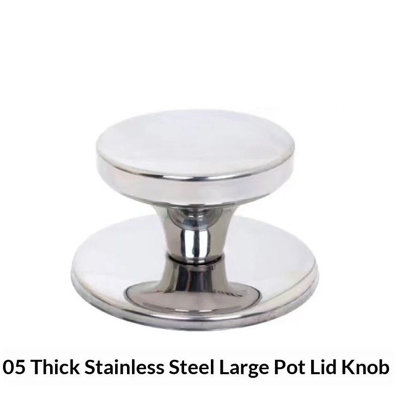 Korean-Style Extra-Thick Stainless Steel Pot Lid Handle with Top Bead for Kitchenware