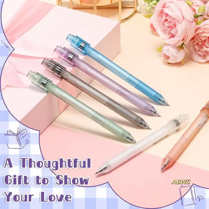 Stylos à Gel anti-Stress, 6 pièces, 0.5Mm, encre noire, pointe Fine, séchage rapide, stylo à bille d'écriture lisse, stylo d'anxiété