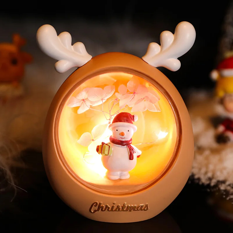 LED Night light Luminous Santa Claus Snowman Elk Star Light Baby Room decor Christmas Decorative Home New Year Christmas Gift