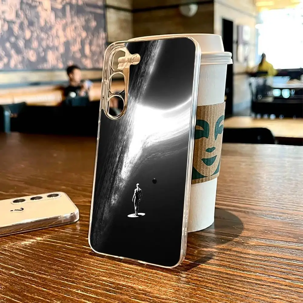 حافظة هاتف S-Silver Surfer-r لهاتف SamsungS25,24,21,22,23,30,Ultra,20,Plus,Fe,Lite,Note,10,9,5G غطاء شفاف