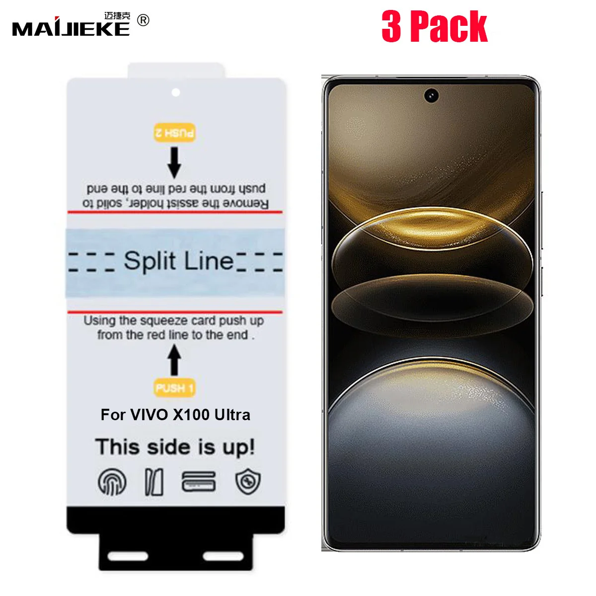 3Pcs HD Soft TPU Screen Protector for VIVO X200 Pro Mini X100 Ultra X100 Pro X100s Pro Self Healing Hydrogel Film Case Friendly