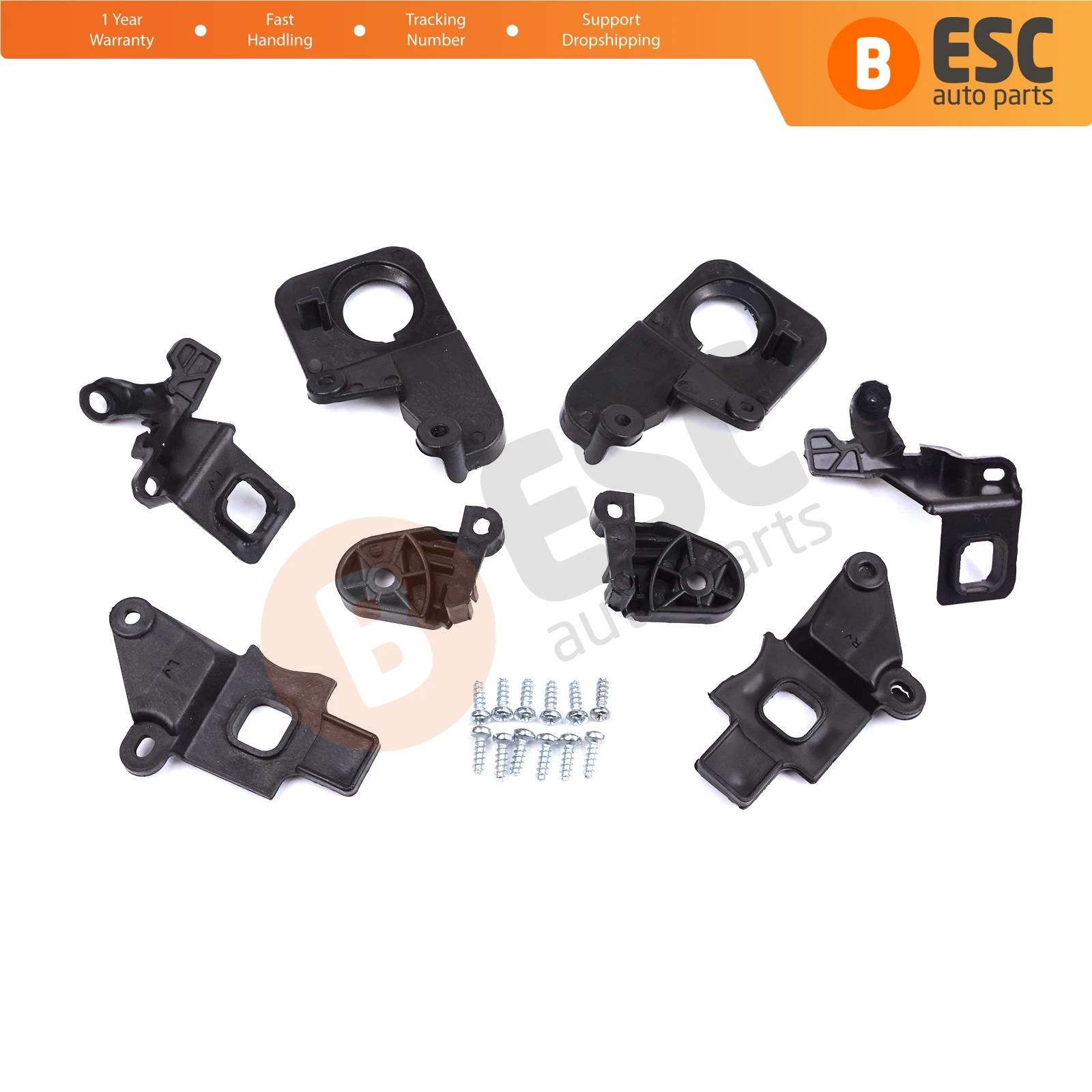 EHL576 Headlight Holder Mount Repair Bracket Tab Set Left Right Side for Citroen C5 MK2 MK3 RD TD RW X7 2008-2017 6212F0 6212F1