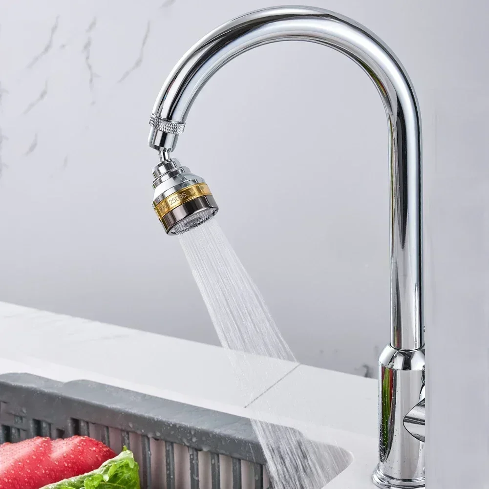 Kitchen Faucet Aerator Water Saving Nozzle Dual Function Faucet Nozzle Degree Rotary Sprayer Tap Nozzle Pressure Bubbler