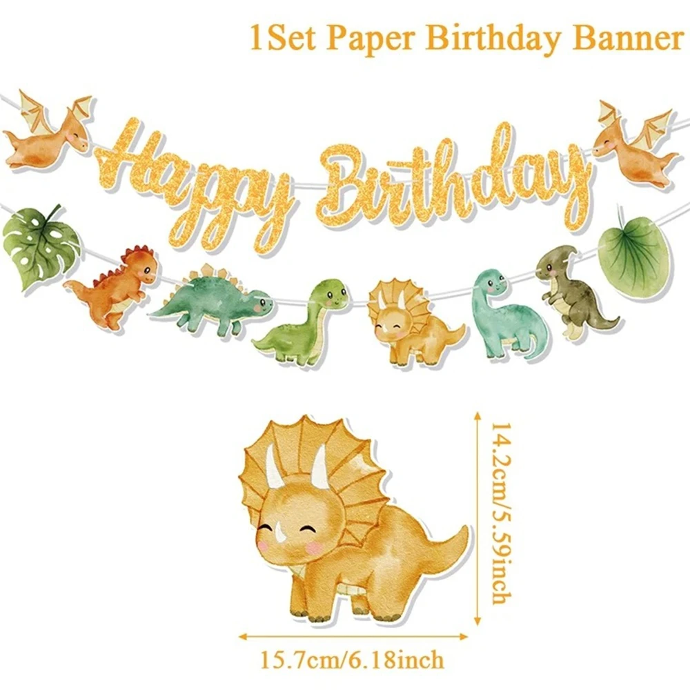 1 Set Farm Animal Banner Paper Garland Mermaid Dinosaur Jungle Theme Butterfly Hanging Pendant Kids Birthday Party Decor Supply view 3