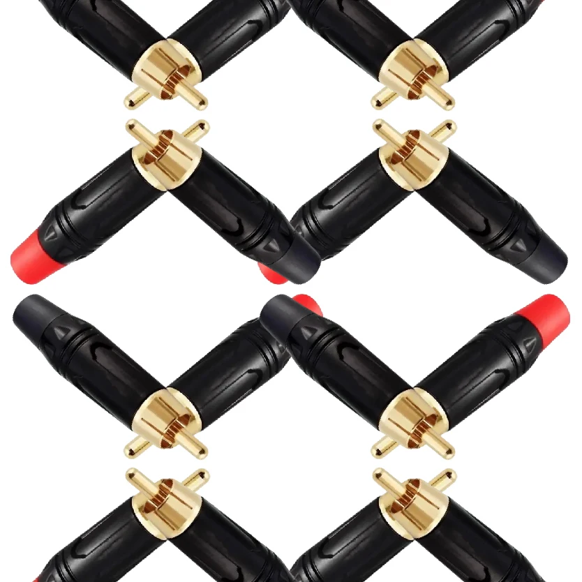 

RCA Gold Plugs Audio Jack Male Female Connector for Speaker Audio Adapter