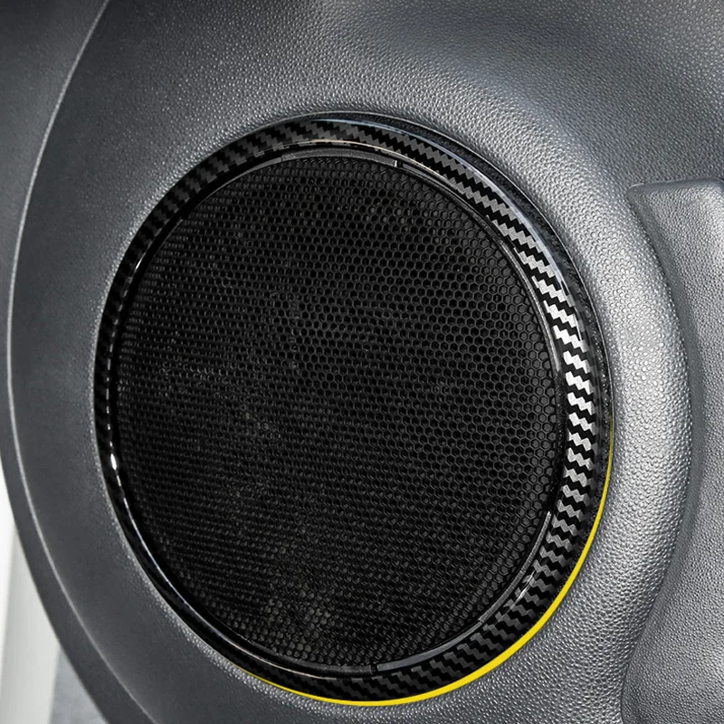 

2pcs Door Speaker Ring Cover Trim Sticker Decoration Interior Car Accessories For Smart Fortwo 451 2014 2013 2012 2011 2010 2009