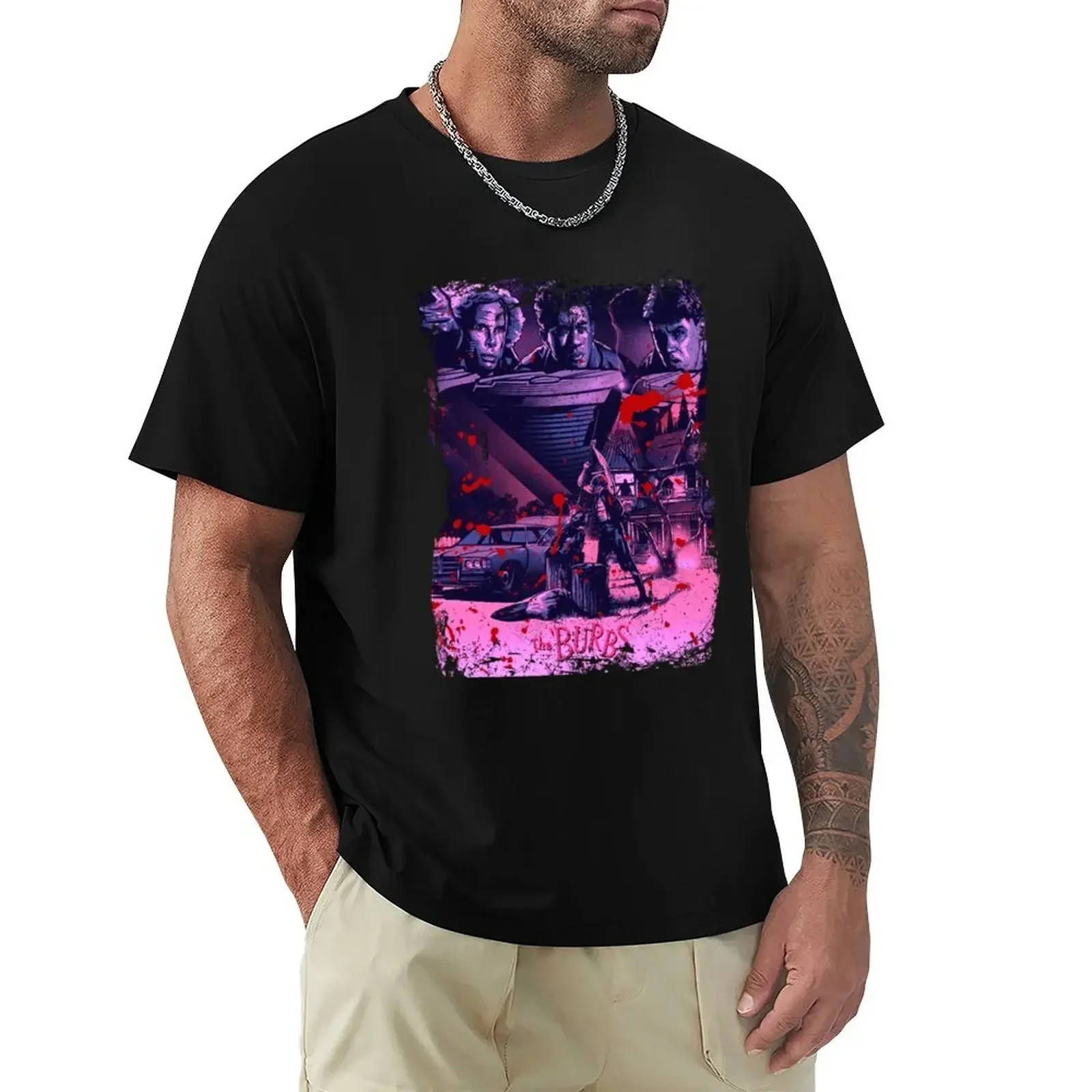 Strange Happenings The Burbs - Explore the Dark Secrets of Your Neighborhood T-shirt tees blacks Short sleeve tee men t shirt