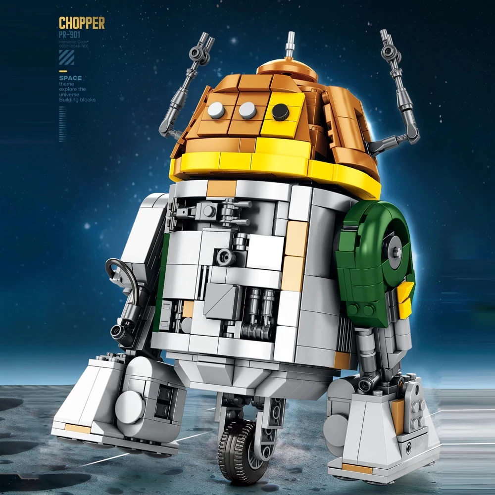 مجموعة نماذج روبوت لفيلم هيليكوبتر C1-10P لمتمردين الحرب، ألعاب مكعبات البناء هدية للبالغين والأطفال والأولاد، n