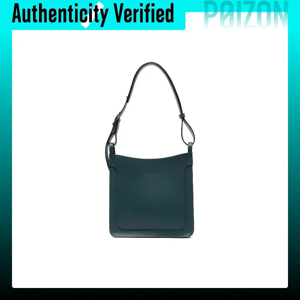 LONGCHAMP Le Foulonné Calfskin Handbag Shoulder Bags Small Women's Ink Blue 10272HFI806