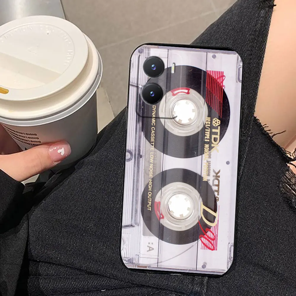 Classics Magnetic Radio tape Cassette Phone Case For VIVO S1 V15 V17 V20 V20SE V21 V23 V23E V25 V25E V27 V27E V29 V29E V30 Case